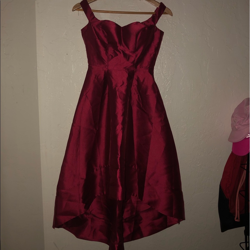 Fashion Nova off the shoulders, red dress.